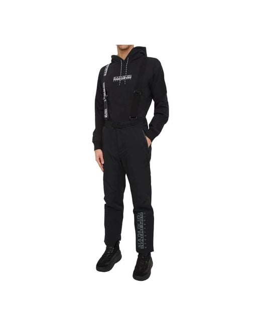 Napapijri Black Straight Trousers for men