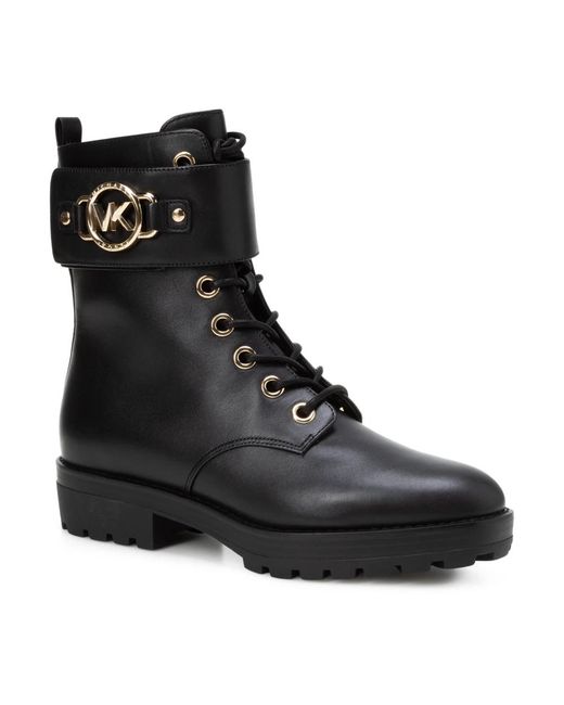 Michael Kors Black Lace-Up Boots