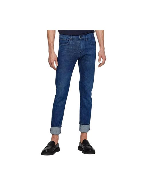 Tejano delaware3-1 jeans ultraflessibili di Boss in Blue da Uomo