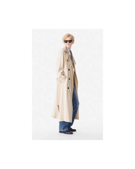 Vanessa Bruno Natural Ivory trenchcoat mit hornknöpfen