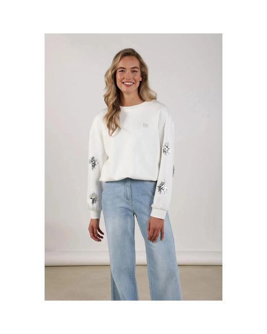 Nukus Suzanne Pullover Paillet in het White