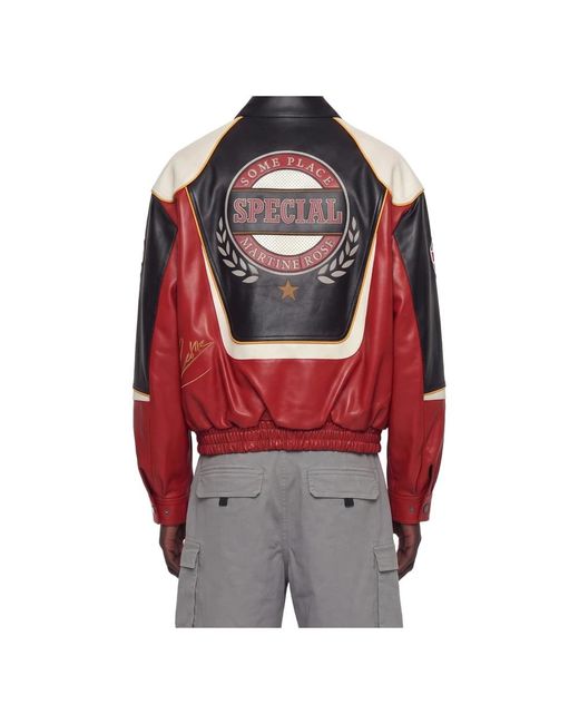 Martine Rose Red Leather Jackets for men