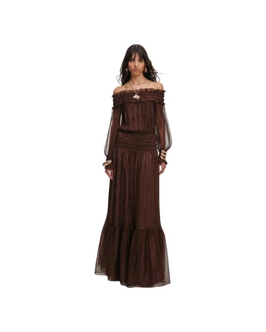 Maxi Dresses Self-Portrait de color Brown