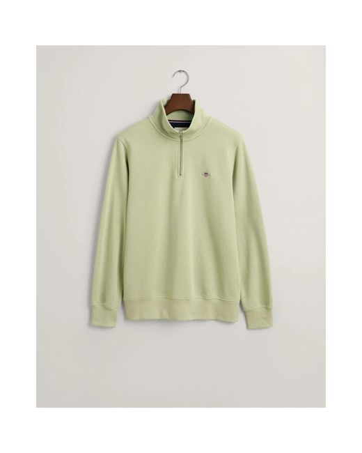 Gant Bestickter halb-zip sweatshirt in Blue für Herren