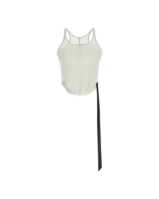 Rick Owens White Basic Tank Top
