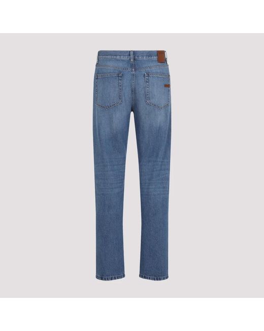 Straight Jeans Zegna de hombre de color Blue