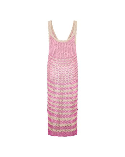 RED Valentino Pink Knitted Dresses