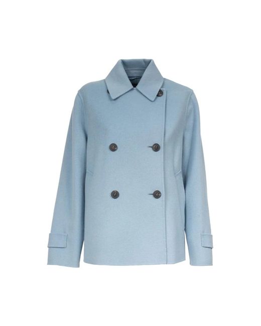 Weekend by Maxmara Blue Double-Breasted Coats