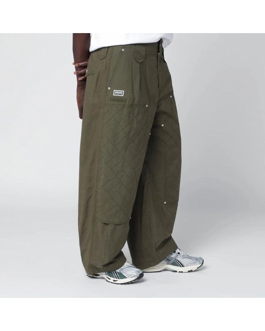 KENZO Green Wide Trousers for men