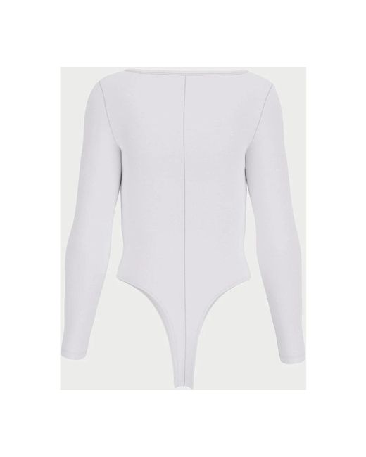Guess Witte Top Met Hotfix Lange Mouw in het White
