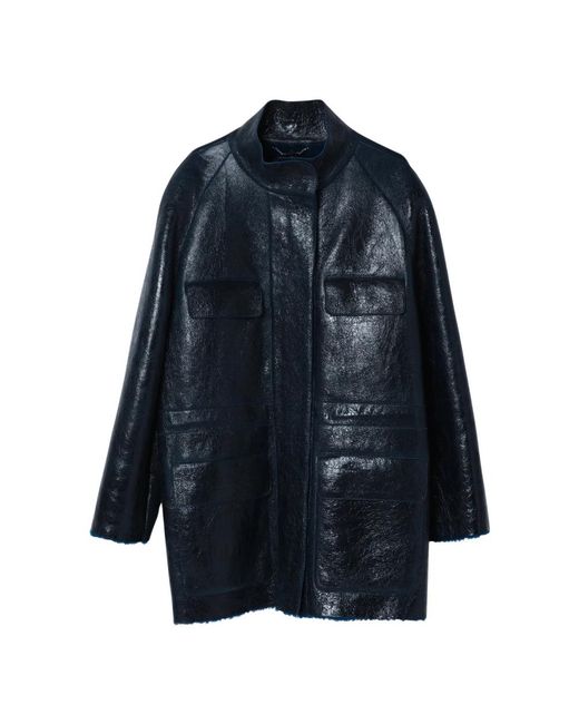 Fendi Enkelrijige Jas in het Blue