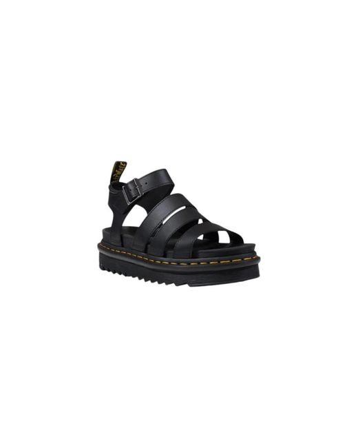 Dr. Martens Black Flat Sandals
