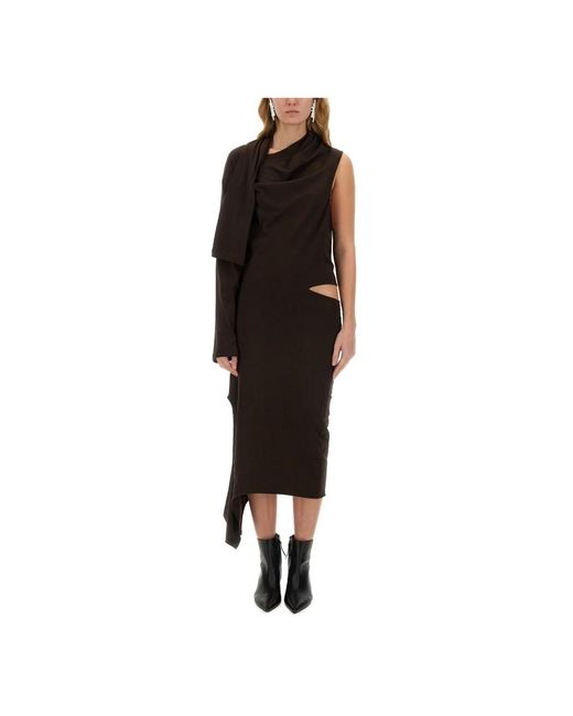 Courreges Black Midi Dresses