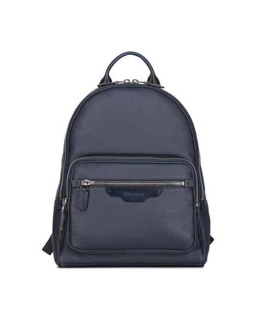 Santoni Blue Backpacks for men