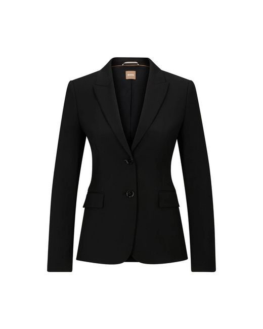 HUGO Jassen ,Zwart ,Wol Klassieke Blazer Met Knopen En Zakken in het Black
