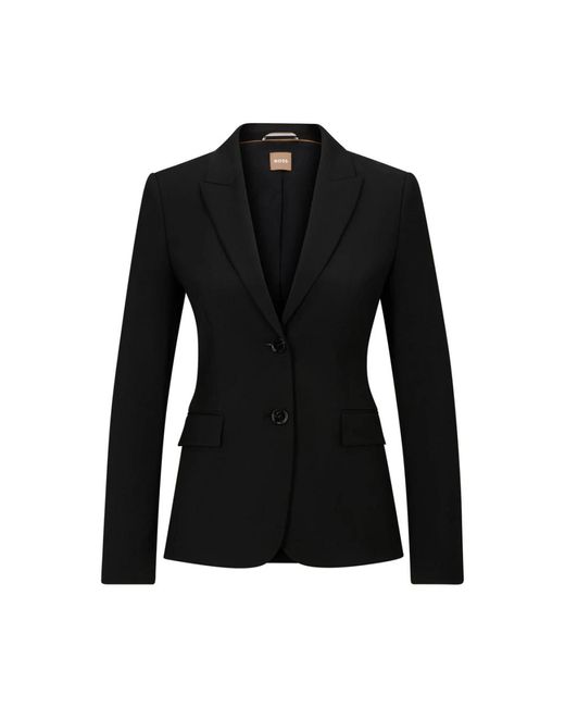HUGO Jassen ,Zwart ,Wol Klassieke Blazer Met Knopen En Zakken in het Black