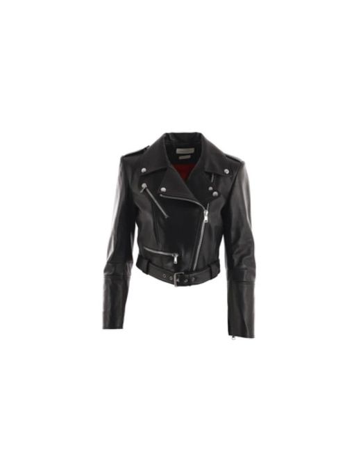 Alexander McQueen Black Leather Jackets