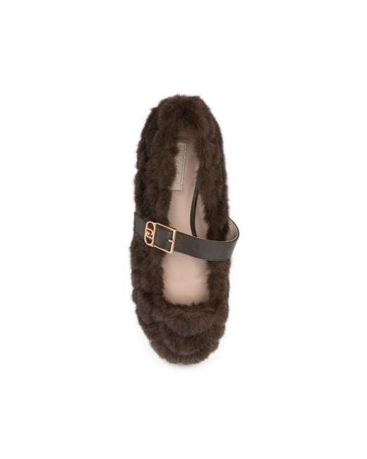 Liu Jo Brown Ballerina Shoes