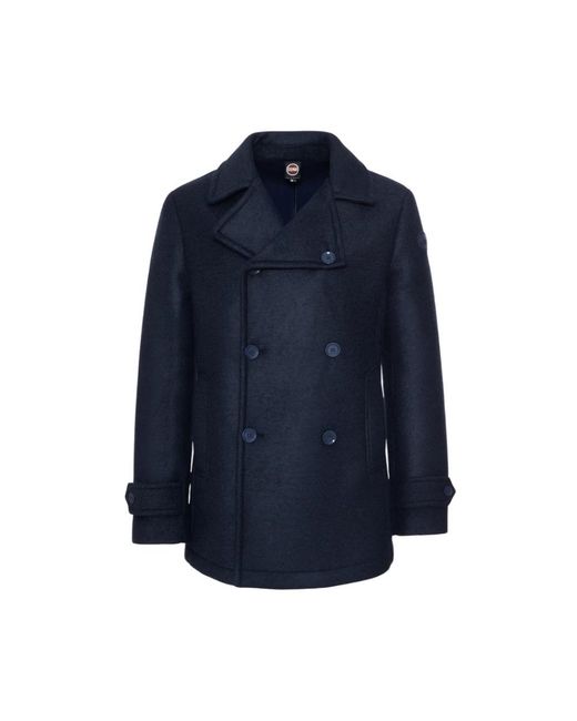 Colmar Jassen ,Blauw ,Wol Blauwe Dubbel-Borst Wol Jas Aw 25 in het Blue voor heren