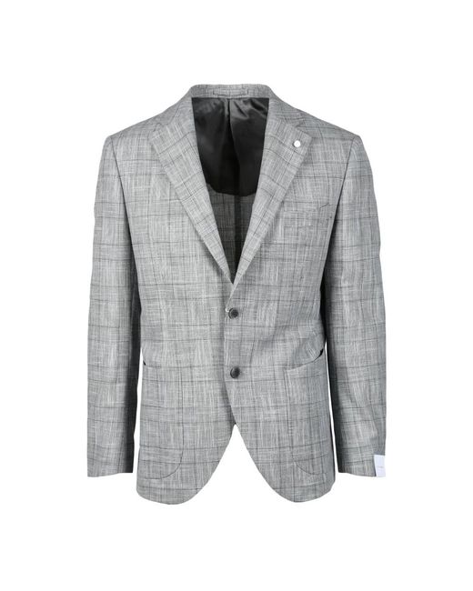 Luigi Bianchi Elegante Jas Van Wol En Zijde in het Gray voor heren