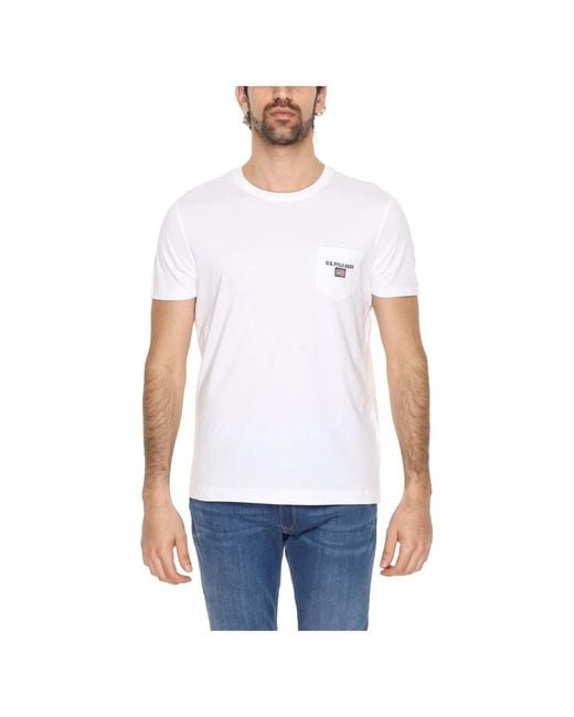 U.S. POLO ASSN. T-shirt frühling/sommer kollektion 100% baumwolle in White für Herren