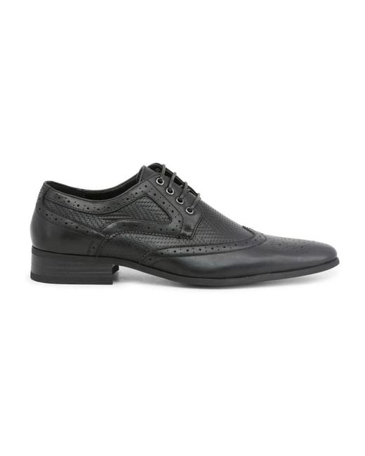 DUCA DI MORRONE Black Laced Shoes for men