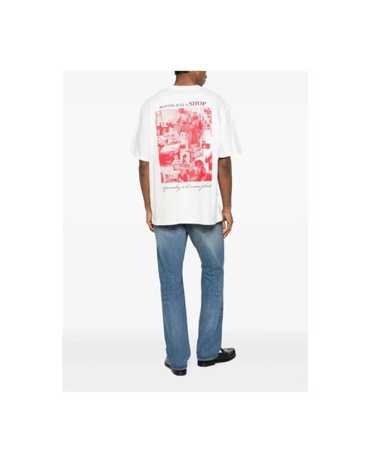 Agolde Tops ,Wit ,Katoen Short Sleeve Mock Neck T-Shirt in het White voor heren