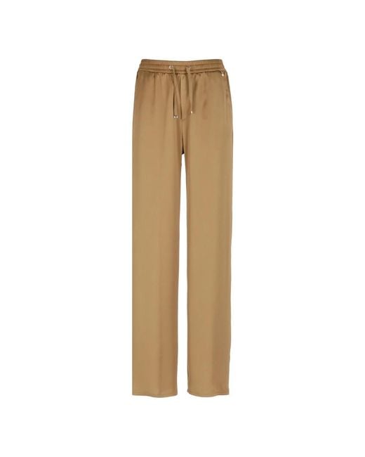 Wide Trousers Herno de color Natural