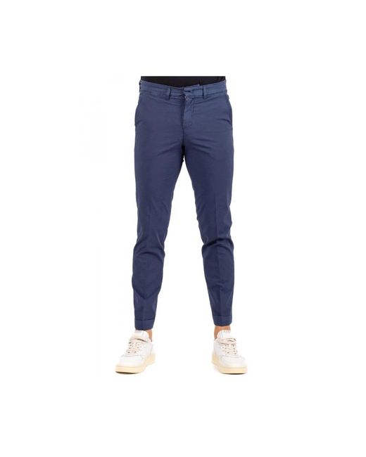 Fay Blue Slim-Fit Trousers for men
