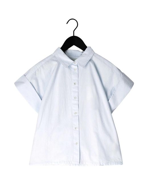 By-Bar Pixie Chambray Blouse in het Blue