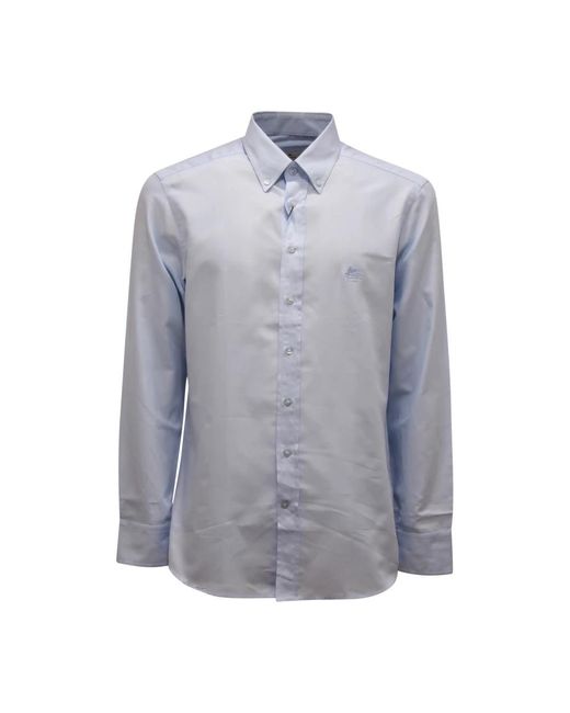 Etro Overhemden ,Blauw ,Italiaanse Button-Down Shirt Model U241 in het Blue voor heren