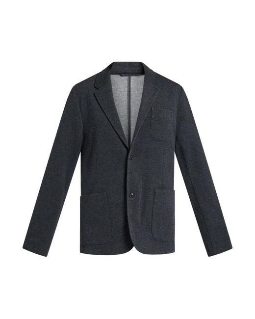 Michael Kors Jassen ,Grijs ,Katoen Grijze Gebreide Blazer Met Knoopsluiting in het Blue voor heren