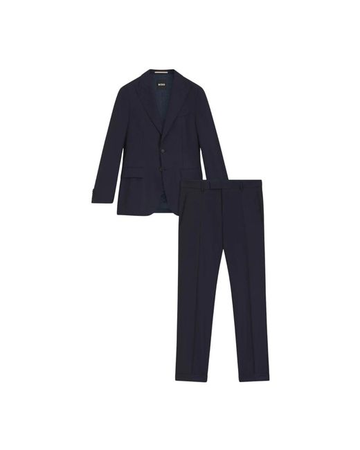Boss Blue Single Breasted Suits for men