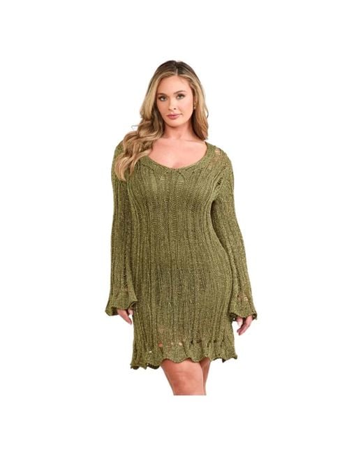 Marciano Green Knitted Dresses