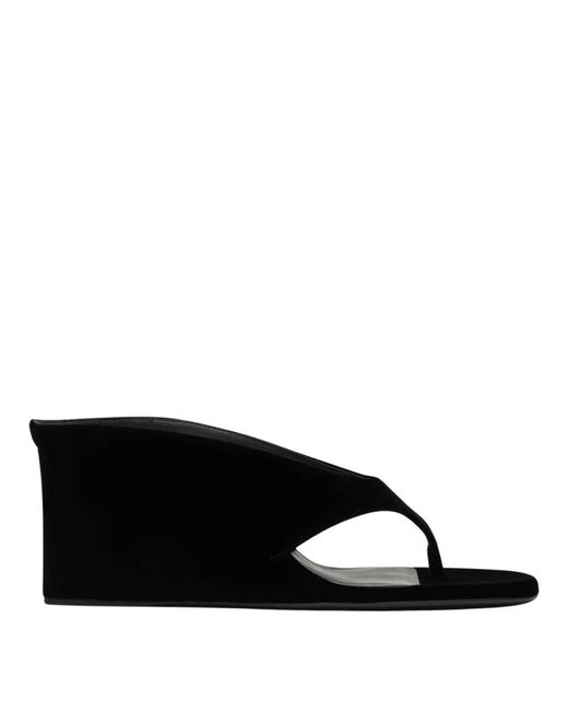 Alaïa Black Thong Mules With Wedge