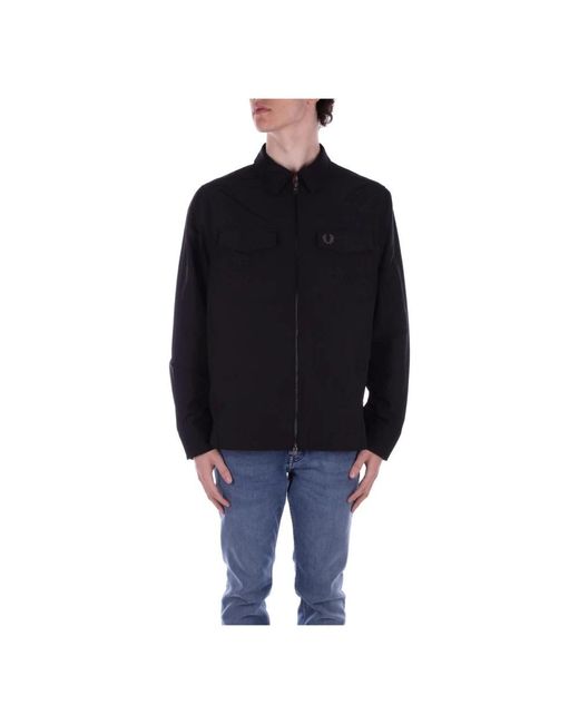 Fred Perry Black Light Jackets for men