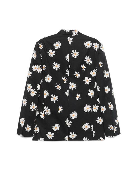 Moschino Jassen ,Zwart ,Zwarte Jas Met Knoopsluiting in het Black voor heren