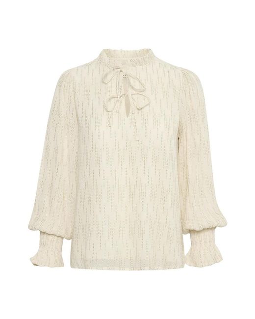 Part Two Overhemden ,Wit ,Witkap Glinsterende Blouse Met Glinsterdetails in het White
