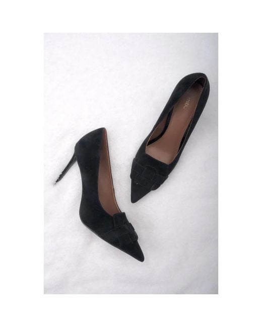 ESTRO Schoenen ,Zwart ,Leer Slip-On Stiletto's in het Black