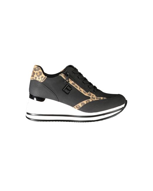 Laura Biagiotti Black Schwarzer polyester sneaker