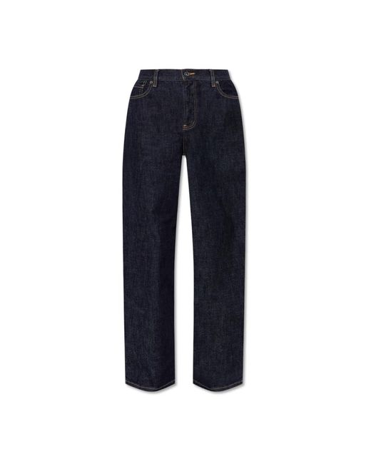Straight Jeans Self-Portrait de color Blue