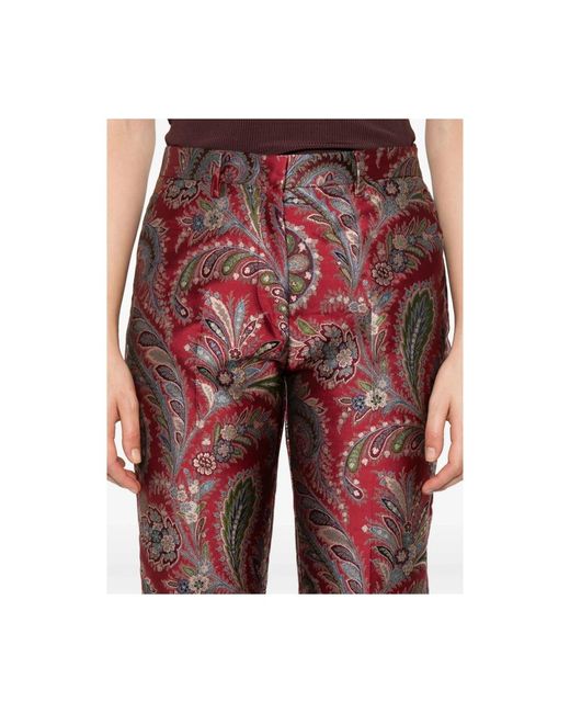 Etro Slim-Fit Trousers in het Red