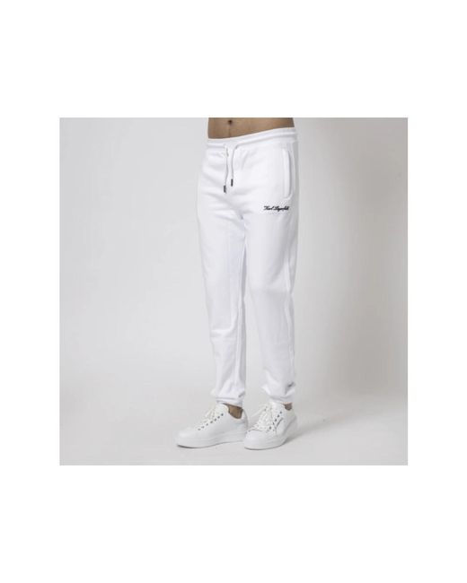 Karl Lagerfeld Weiße signature jogginghose in Gray für Herren