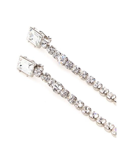 Alessandra Rich White Earrings
