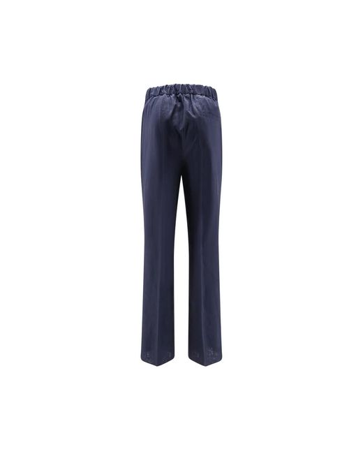 Hevò Blue Straight Trousers for men