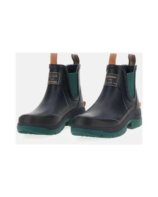 Barbour Blue Chelsea Boots