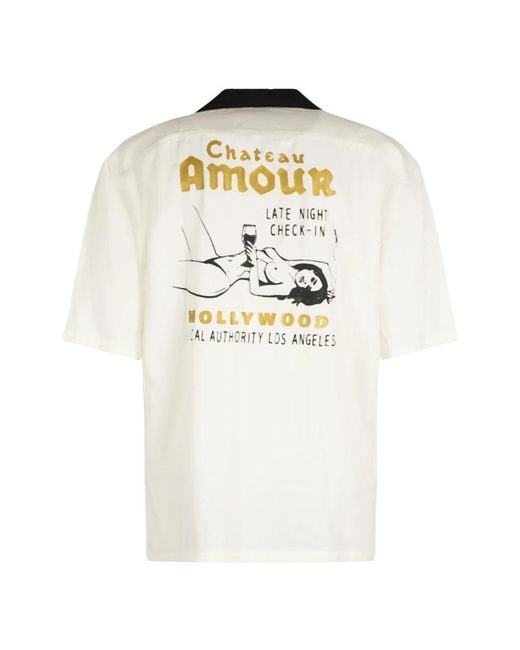 Local Authority White Short Sleeve Shirts for men