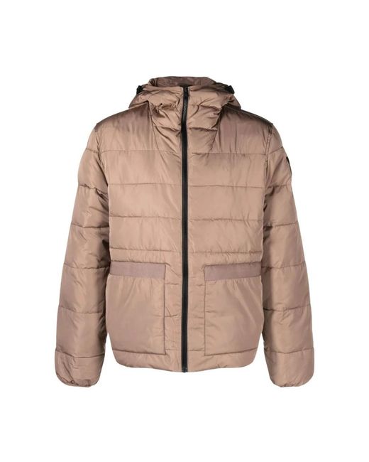 Calvin Klein Jassen ,Bruin ,Polyester Down Jassen in het Brown voor heren