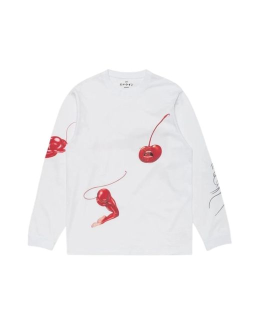 Edwin White Long Sleeve T-Shirts for men
