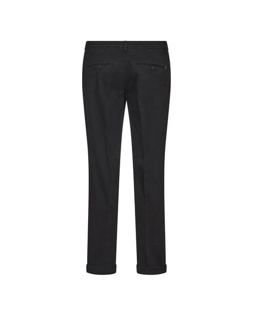 Dondup Broeken ,Zwart ,Katoen Stretch Katoenen Broek in het Black voor heren